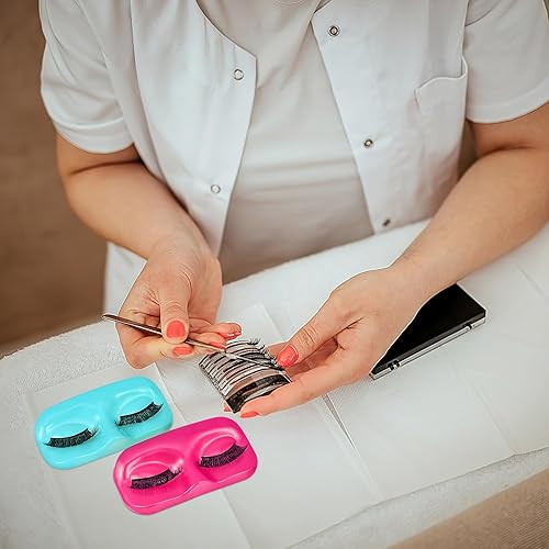 Miniatura 6 de 12 bandejas de almacenamiento de pestañas postizas, soportes de pestañas postizas, reutilizables, bandejas de pestañas compactas, organizadores de