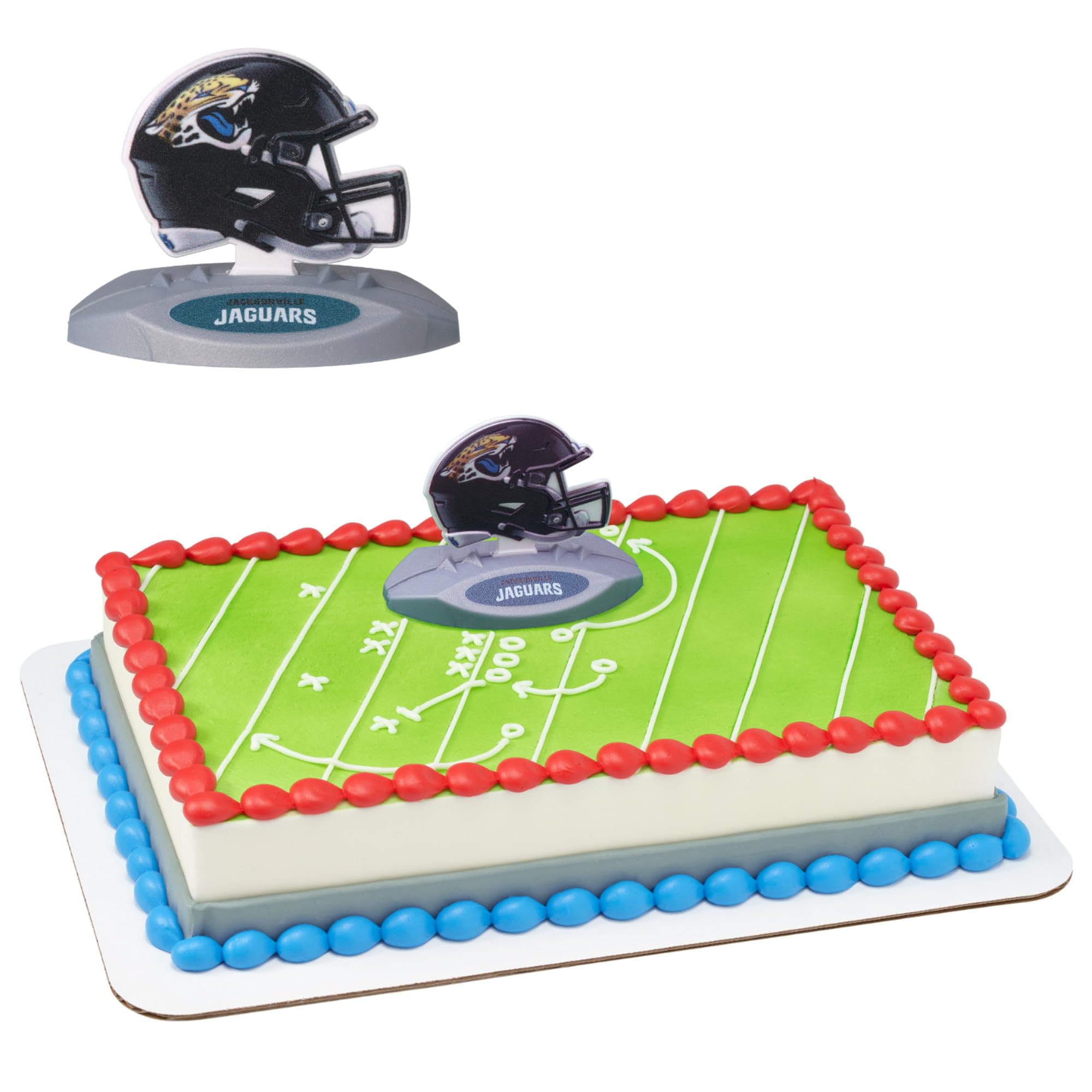 NFL Jacksonville Jaguars Cake Decoration, Football Helmet Cake Topper, Officially Licensed Product Of The NFL, Ready To Use Birthday Cake Decoration