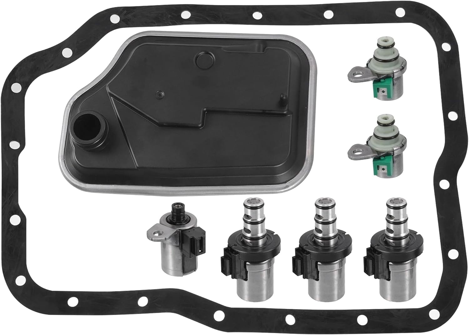 4F27E Transmission Shift Solenoid & Filter Kit Fit for Mazda Protege 3 5 6 1999-2010 Compatible with Ford Focus Transit Connect 2000-2013 Replace XS4Z7A098AB FN01-21-500 4F27E
