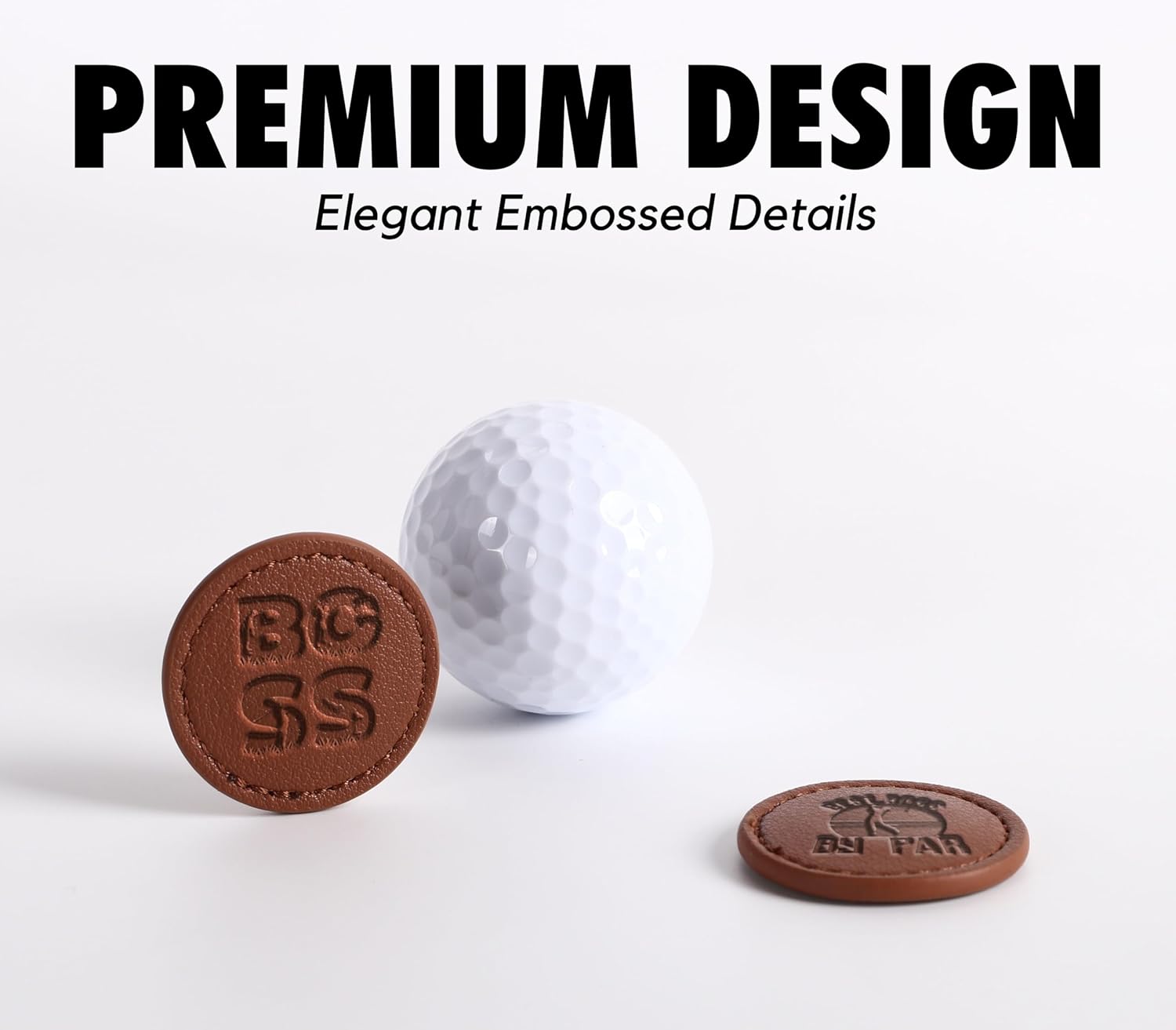 Boss Gifts for Men Golf Ball Markers (Tan, Set of 2), Boss Birthday Gifts for Men Leather Golf Markers Golf Accessories for Birthday, Christmas - Image 5