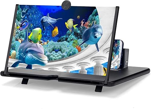 Lupa de pantalla para teléfono celular, lupa de pantalla 3D HD 2026 para teléfono celular, amplificador plegable de pantalla grande extraíble para