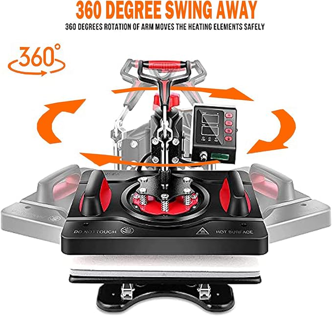 Prensa de Calor Multifunción 8 en 1 para Camisetas, Gorras y Tazas AKEYDIY miniatura 4