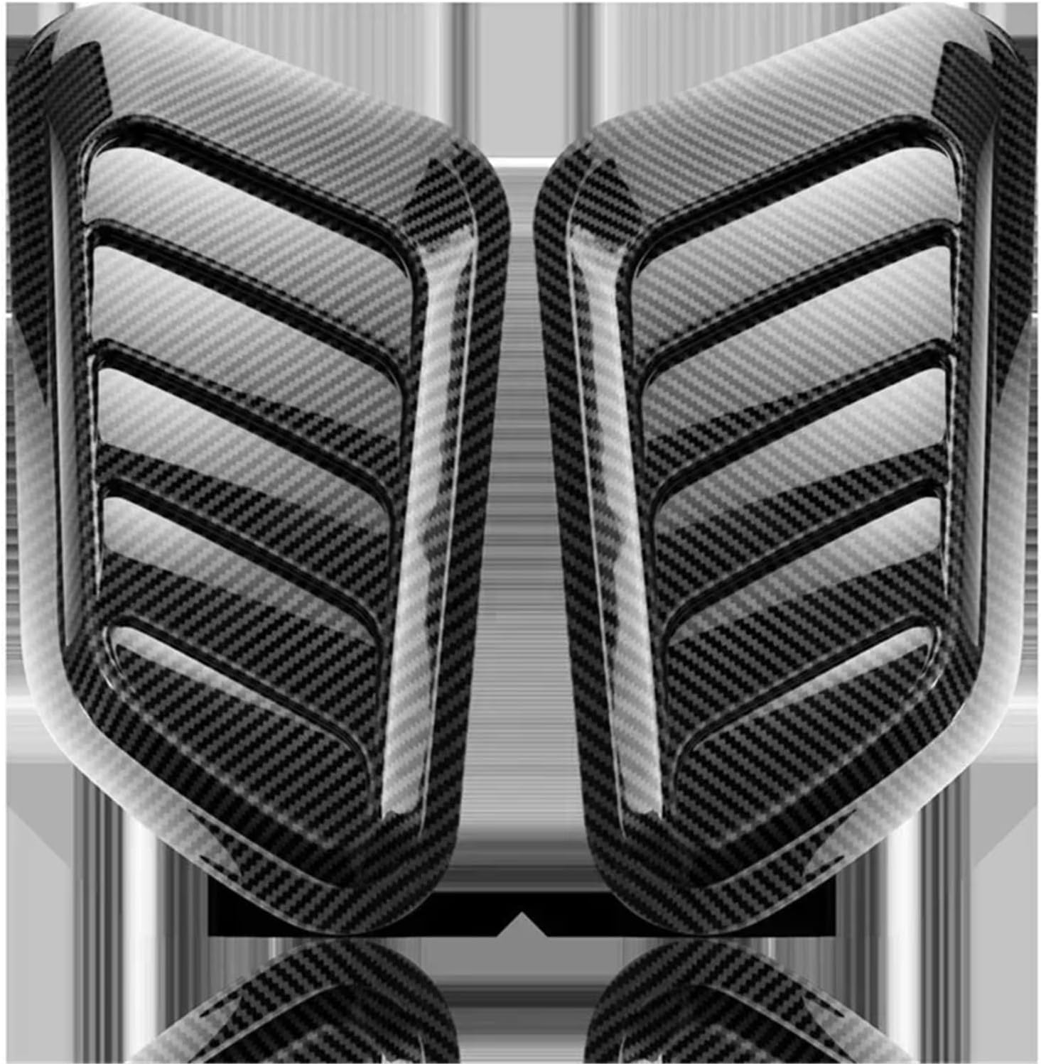 Front Hood Side Air Vent Intake Scoop Cover Sticker Decoration ONLY Fit for Dodge Charger SRT RT SXT Challenger Car Accessories(Silver)