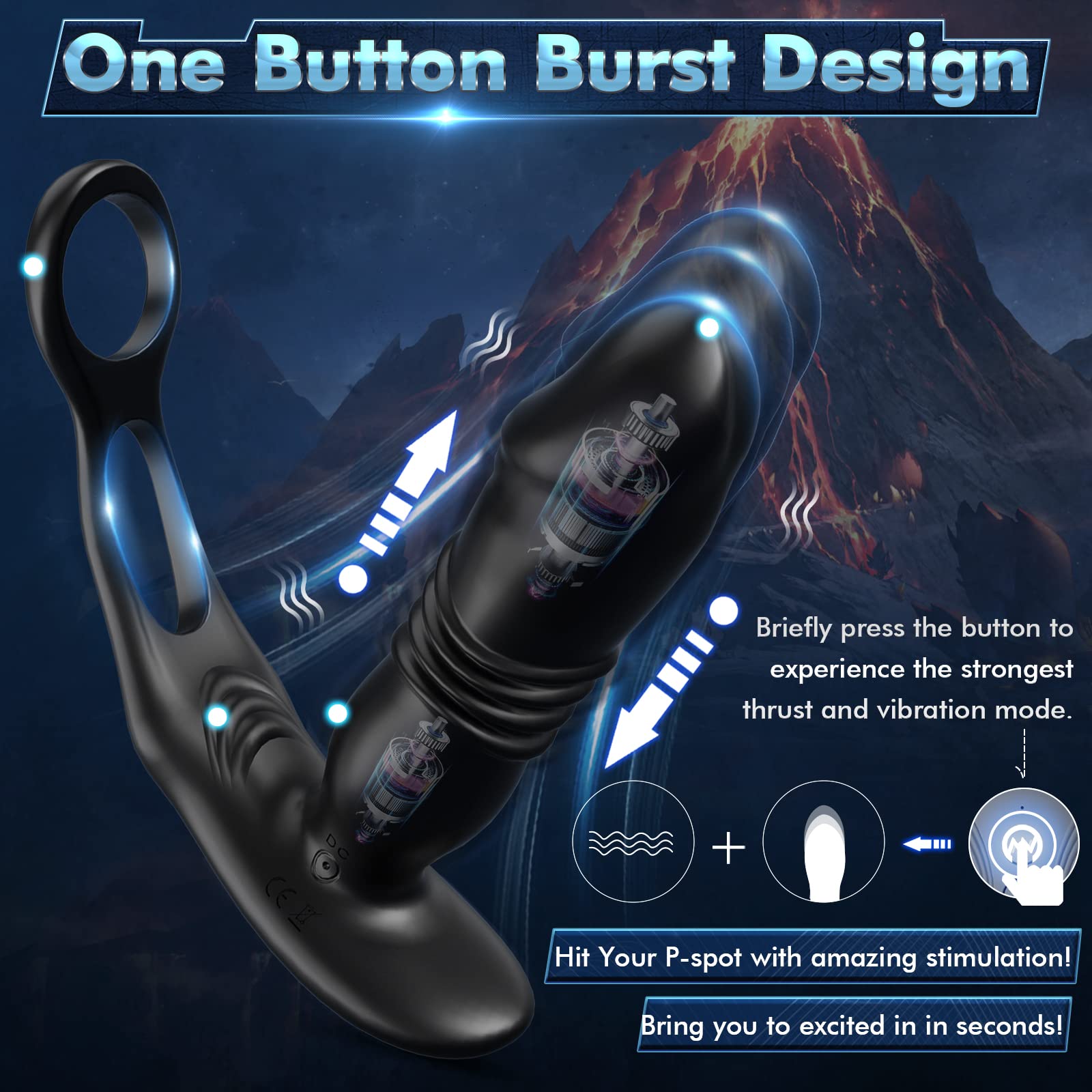 Wishly | BEISAR Prostate Massager Anal Vibrator Thrusting Vibrating 7 Modes with Cock Ring Anal Plug Anal Sex Toys P Spot Massager Male Sex Toys for Men Dildos Women Couples AI Sync Wishly | BEISAR Prostate Massager Anal Vibrator Thrusting Vibrating 7 Modes with Cock Ring Anal Plug Anal Sex Toys P Spot Massager Male Sex Toys for Men Dildos Women Couples AI Sync