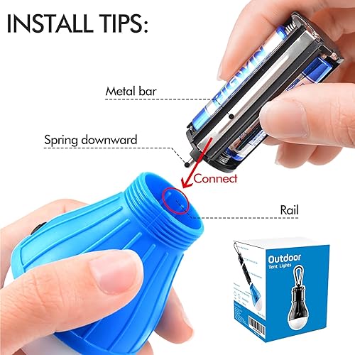 Miniatura 7 de Lámpara de tienda de campaña, luces LED portátiles para tienda de campaña, paquete de 4 unidades, luces de emergencia para huracanes, luces LED para