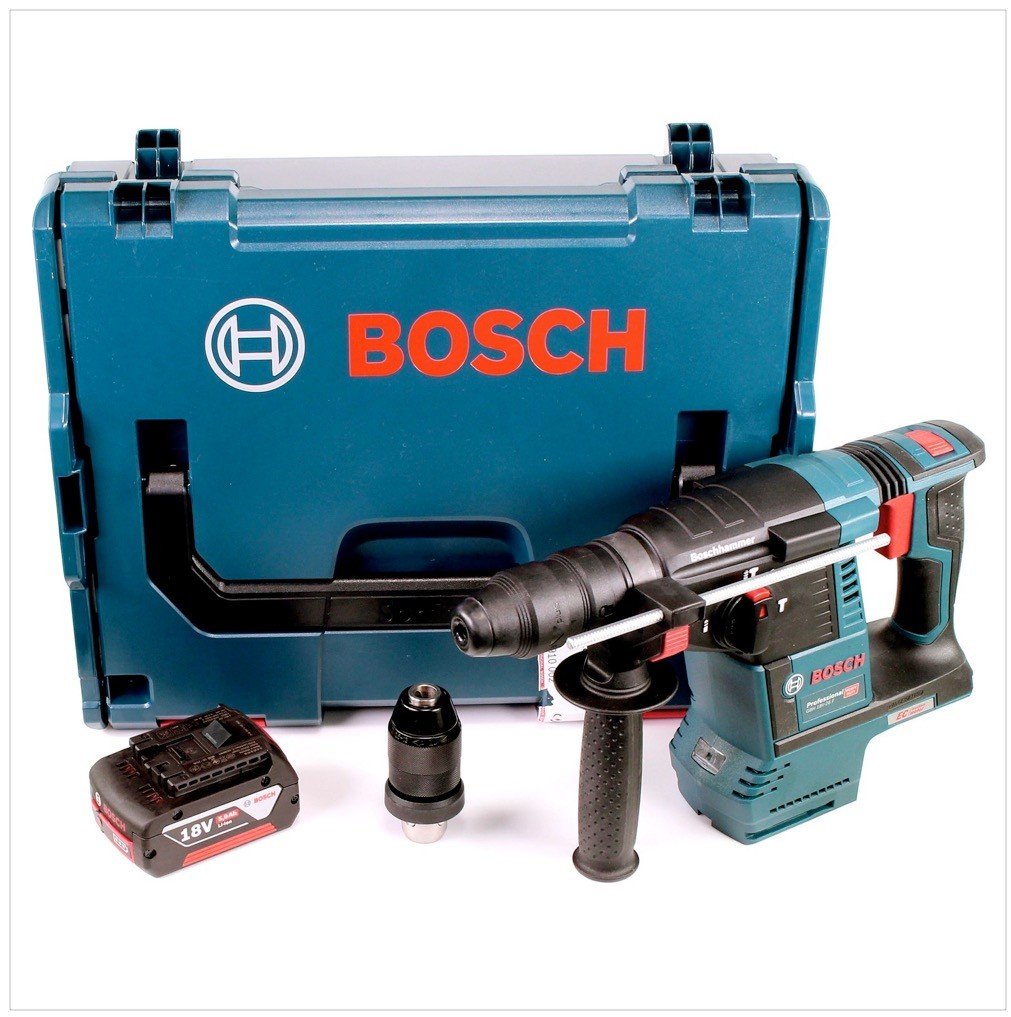Bosch GBH 18 V-26 F akumulatorowy młot udarowo-obrotowy 18 V 2,6 J bezszczotkowy SDS plus + 1 x akumulator 5,0 Ah + L-Boxx - bez ładowarki do szybkiego ładowania