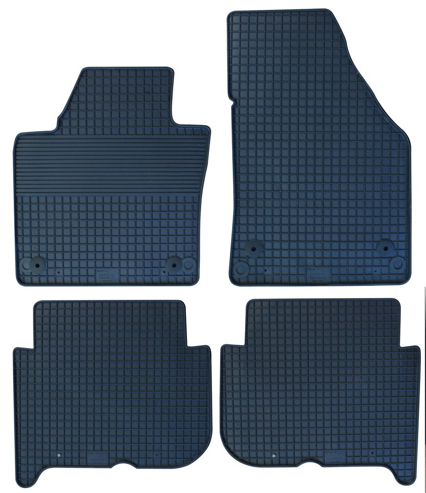 Cora 000132116 Tappeti Personalizzati in Gomma, 4 Pezzi