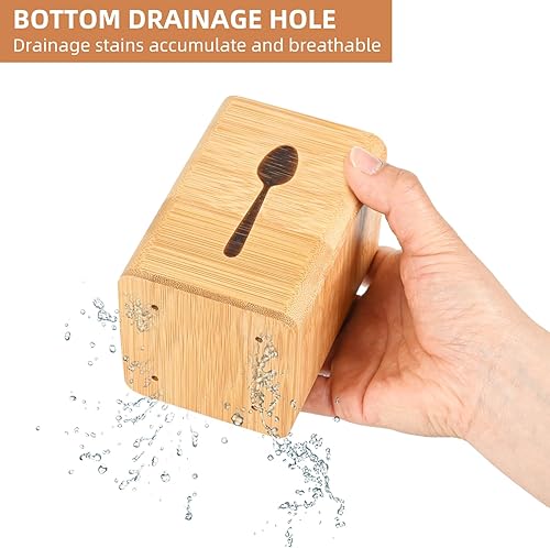 Miniatura 4 de GEHE Silverware Caddy for Countertop, Natural Bamboo Utensil Caddy for Parties, Utensil Holder with 3 Compartment, Silverware Organizer Storage