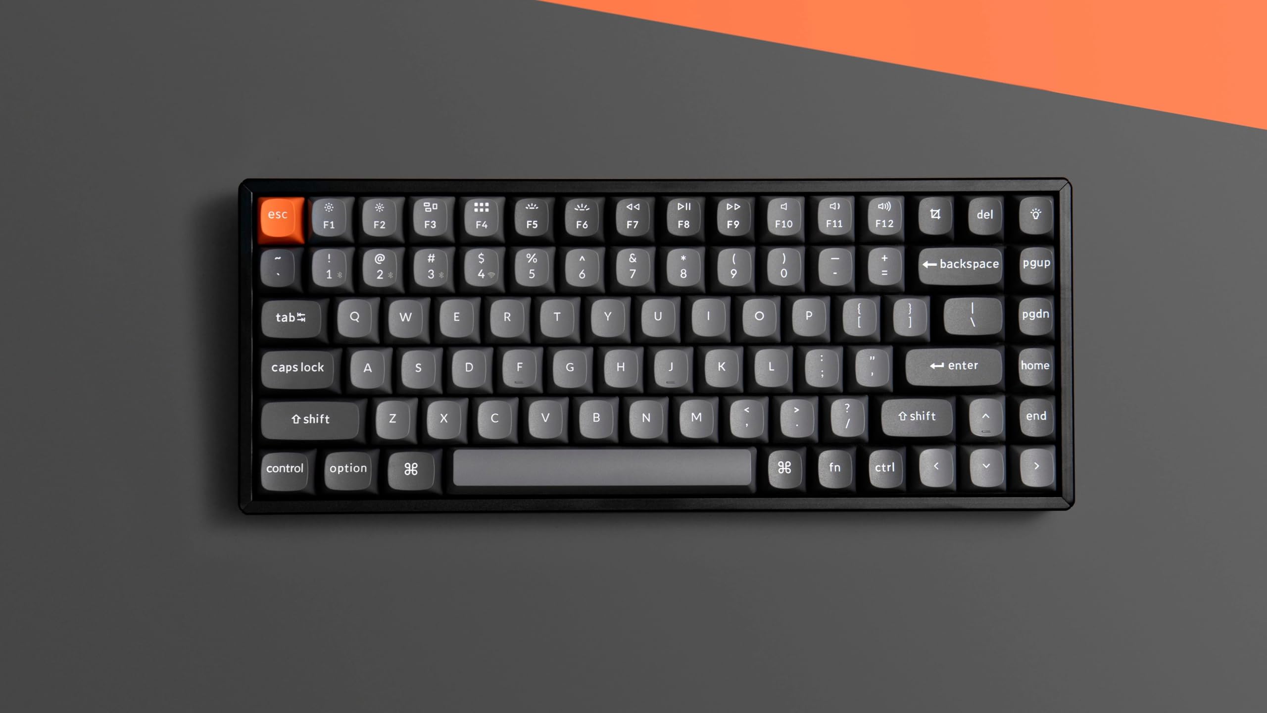 Keychron K2 MAX Tastiera meccanica wireless, 2,4 GHz/Bluetooth/USB-C, RGB, QMK/VIA, Telaio in Alluminio, Macro programmabili, PBT Keycaps, Per Mac Windows, Super Red Switch