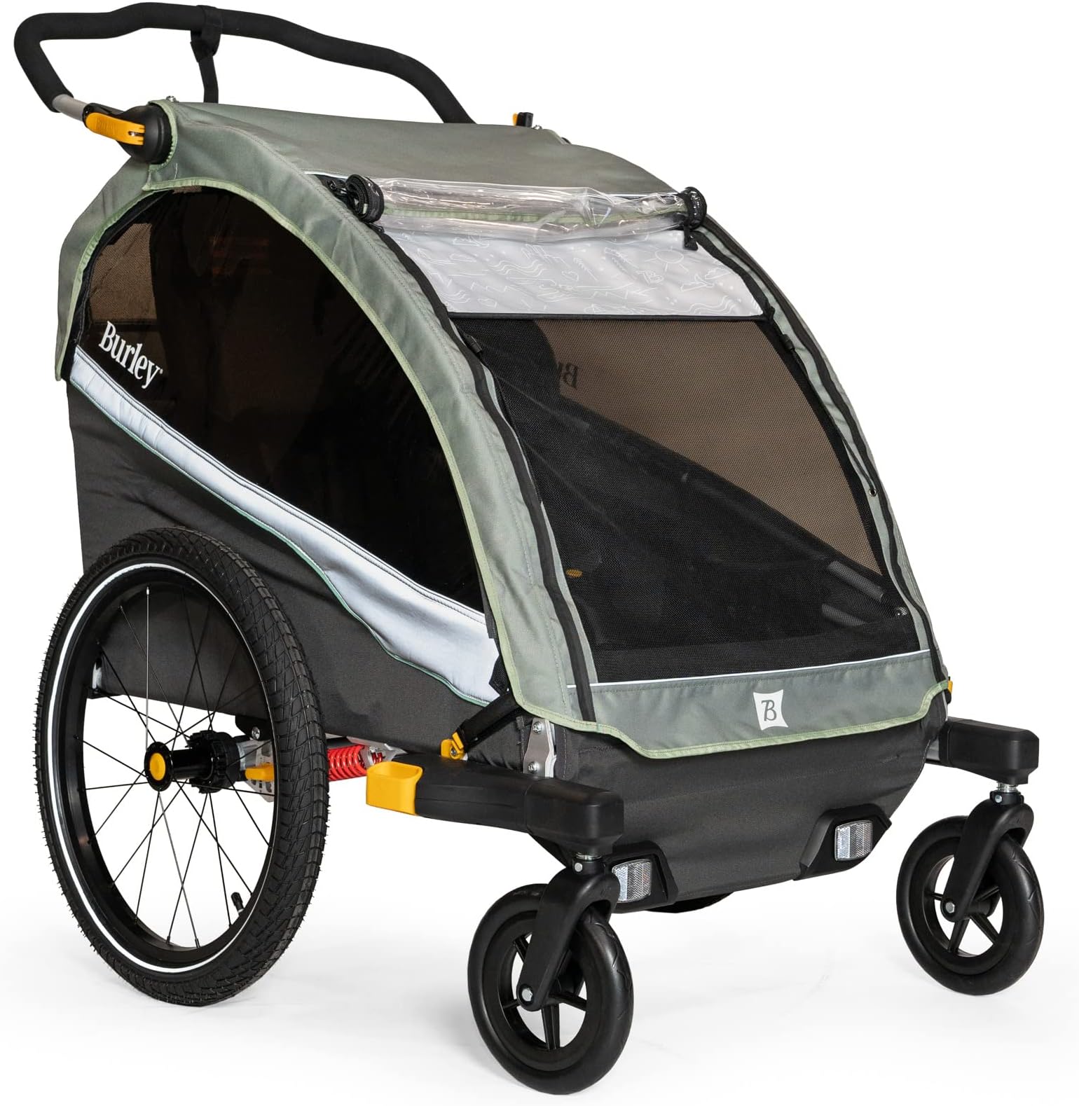 Design Bike Trailer 2-Wheel Stroller Kit, Black/Silver