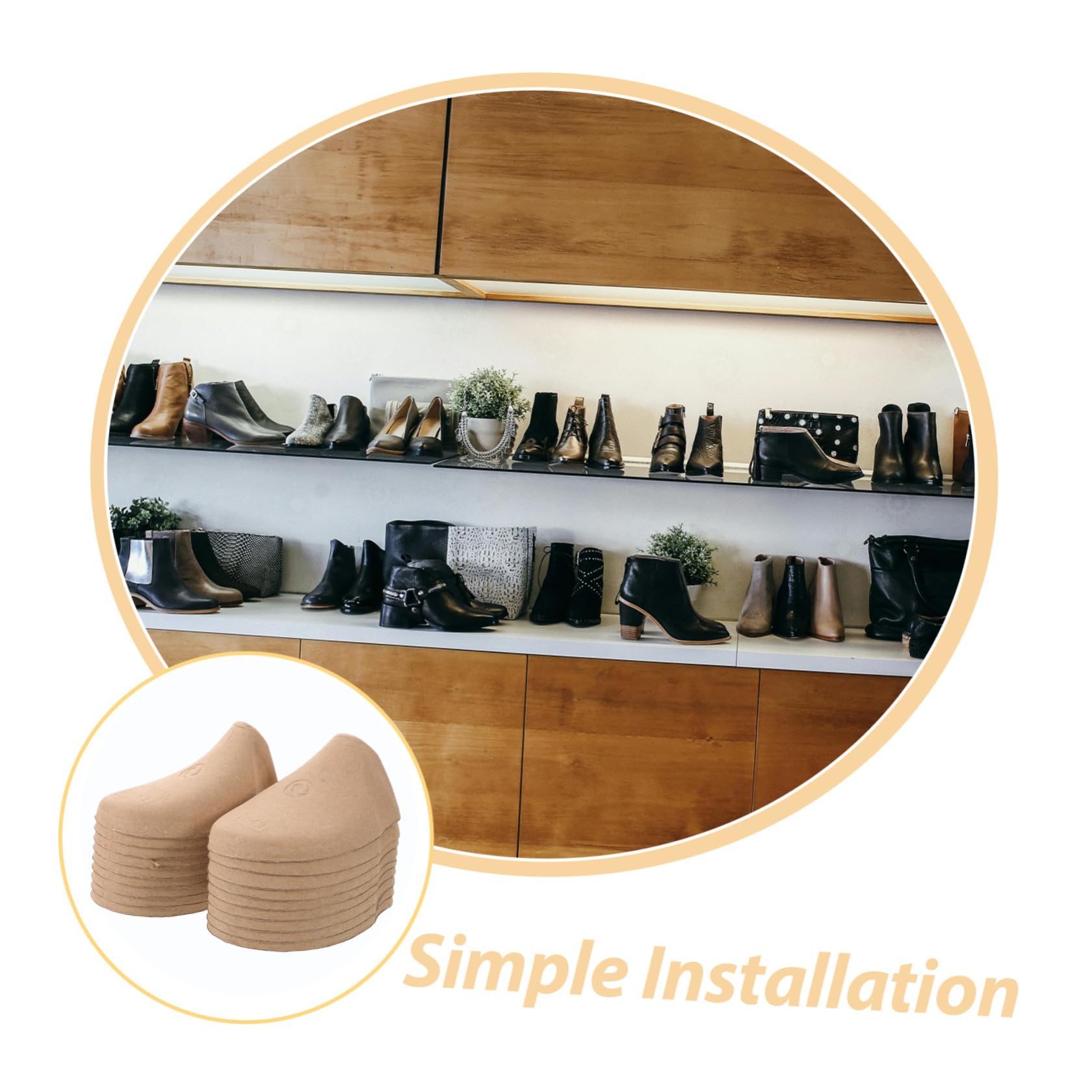 IMIKEYA Supporto Antirughe Tendiscarpe 50 Paia in Polpa di Cellulosa Eu 41-43, Modellatore per Scarpe da Uomo, Accessori per Scarpe da Lavanderia a Secco e Ambienti di Lavoro