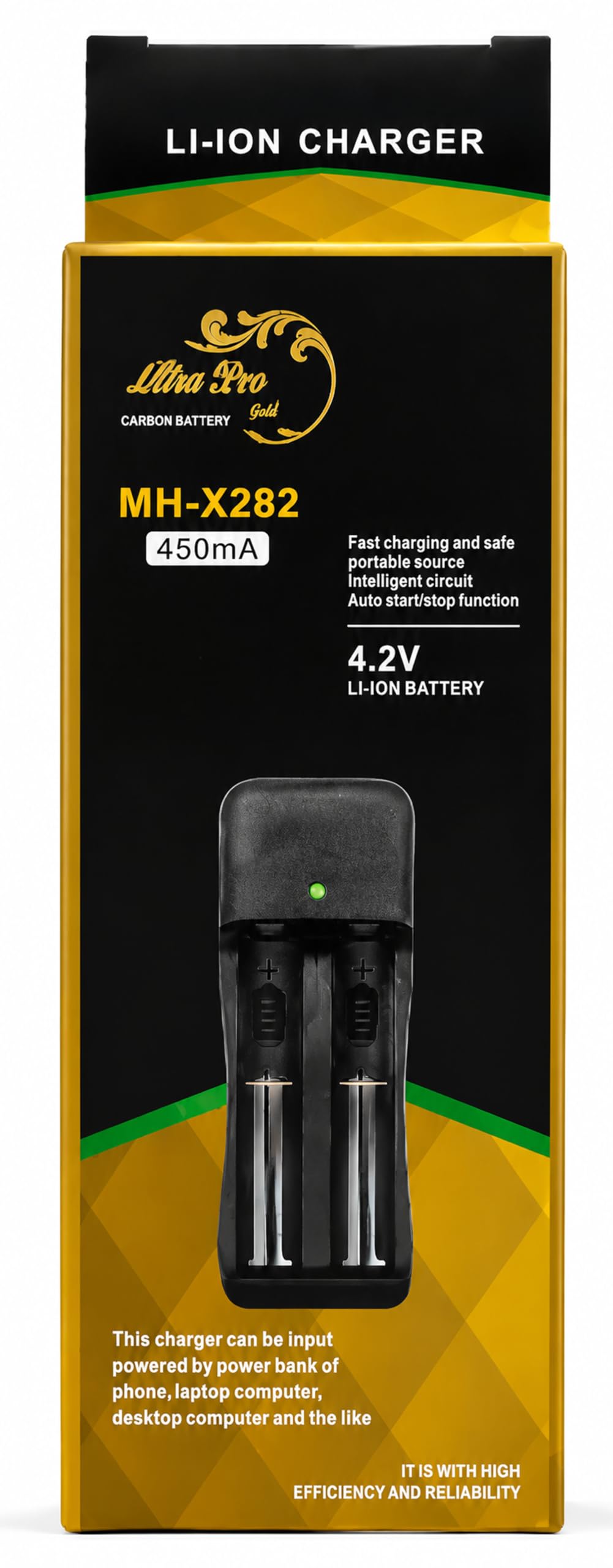 Made for UltraPro Gold MH-X282 Universal Li-Ion Battery Charger Single Slot 3.7V Rechargeable 4.2V 450mA Smart Charger with Auto Cut-Off LED Indicator for 18650 14500 16340 Batteries (1 Pcs)-image-41