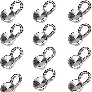 50Pcs Pants Extender Button Adjustable Elastic Extended Buckles Alloy Buttons for Jeans Shirt Dress Coat Collars Elastic Extenders Sewing Craft