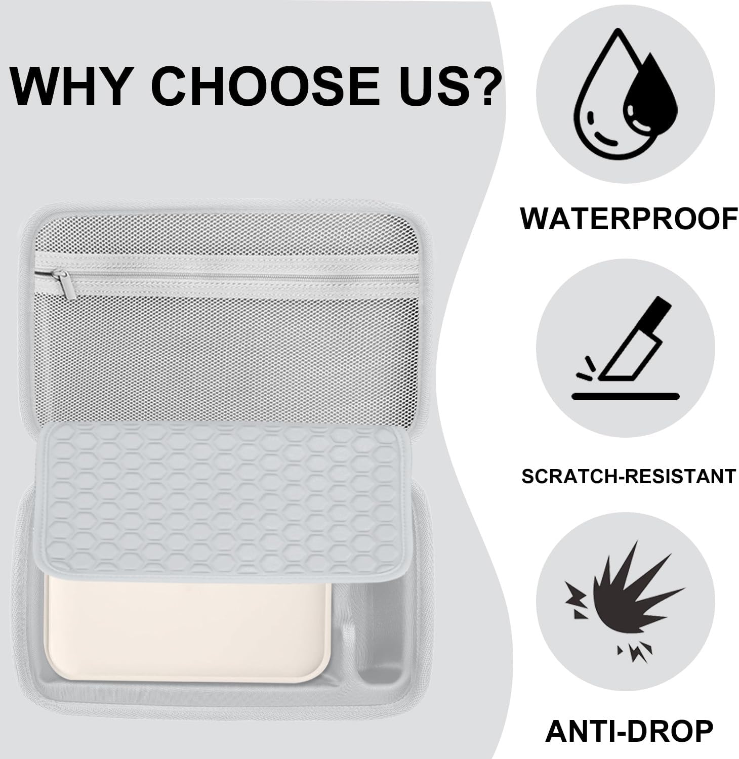 ハードケース HPRT CP4100 フォトプリンター対応 4x6 インスタントピクチャープリンター、ケースのみ (オレンジ)