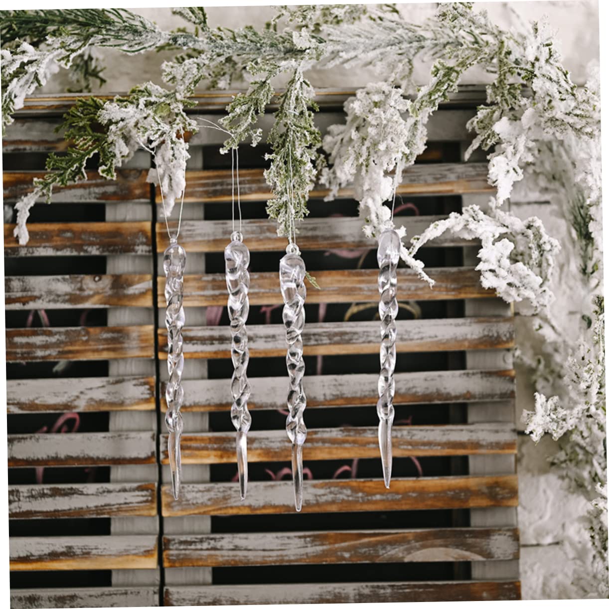 Eiszapfen Baumdeko 192 STK Dekorative Eiszapfen Weihnachtsanhänger Zum Aufhängen Partydekoration Weihnachtsbaum Hängende Weihnachtsanhänger Dekoration Ornament Acryl