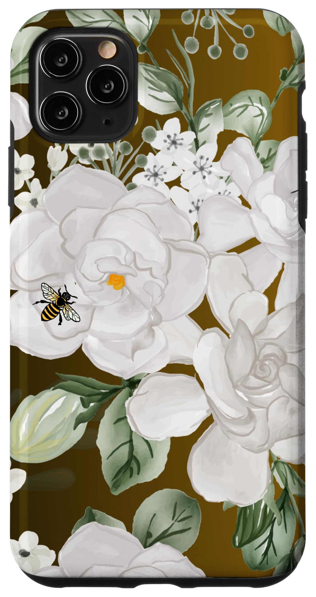 iPhone 11 Pro Max White Gardenia's Nectar Flowing Over Case