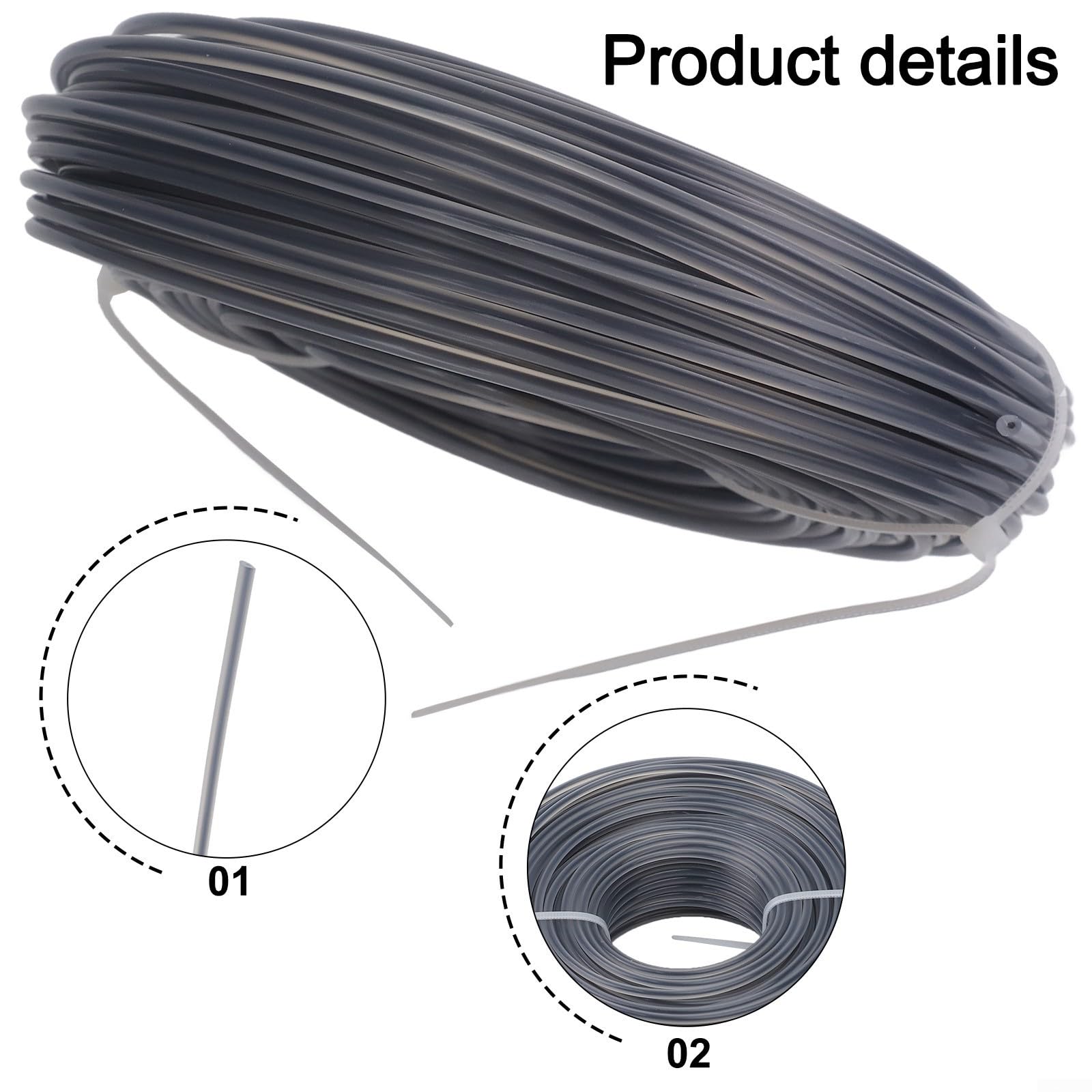 75M Ersatzspule für Bosch Professional Rasentrimmer, kompatibel mit GRT 18V33 und GFR 18V23