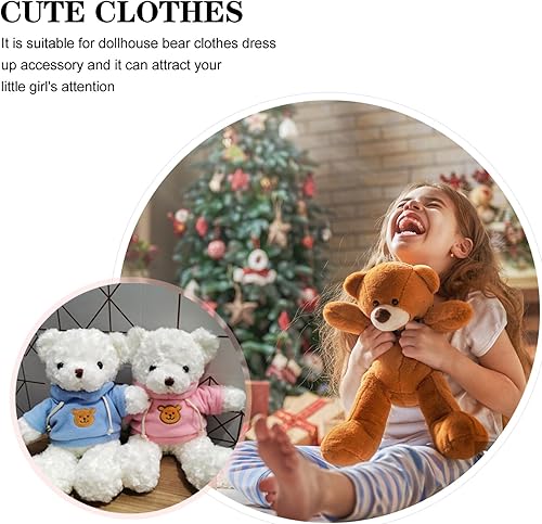 Miniatura 8 de 2 piezas de ropa de muñeca de felpa para niños, decoración de muñeca decorativa, ropa de animales de peluche, disfraz de muñeca para niñas, ropa de