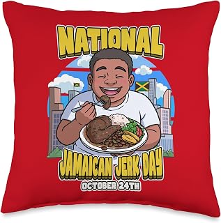 National Jamaican Jerk Day October 24th Throw Pillow