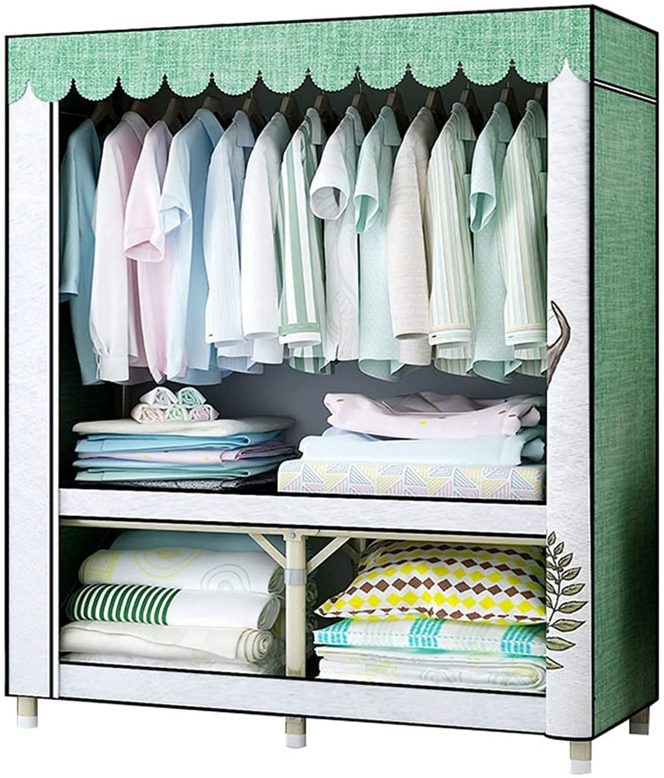 Armoire pliable avec cadre en métal pour un assemblage facile chez soi