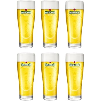 Heineken Ellipse Beer Glasses 250 ml Set of 6