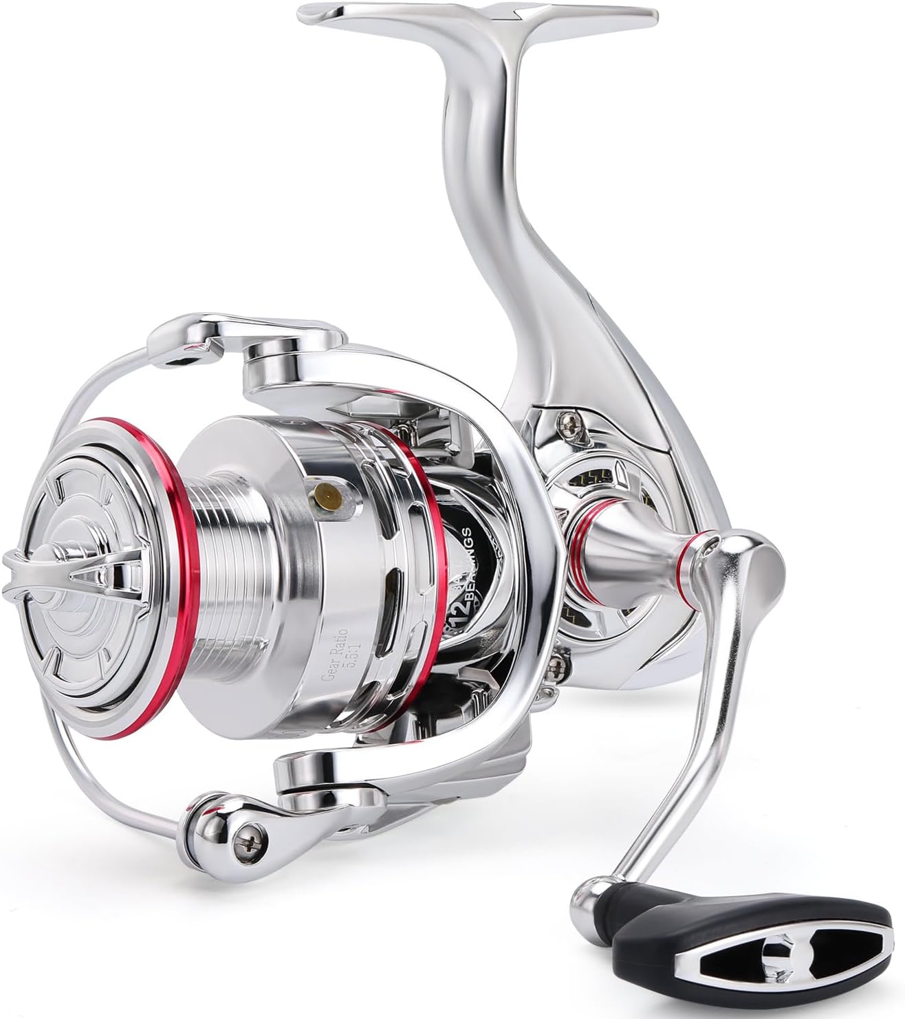 Sougayilang Saltwater Spinning Reel,CNC Aluminum Spool,Max Drag 33LB,Oversize Grip,5.5:1 Gear Ratio, 11+1 Stainless-Steel BB, Freshwater Fishing Reel.