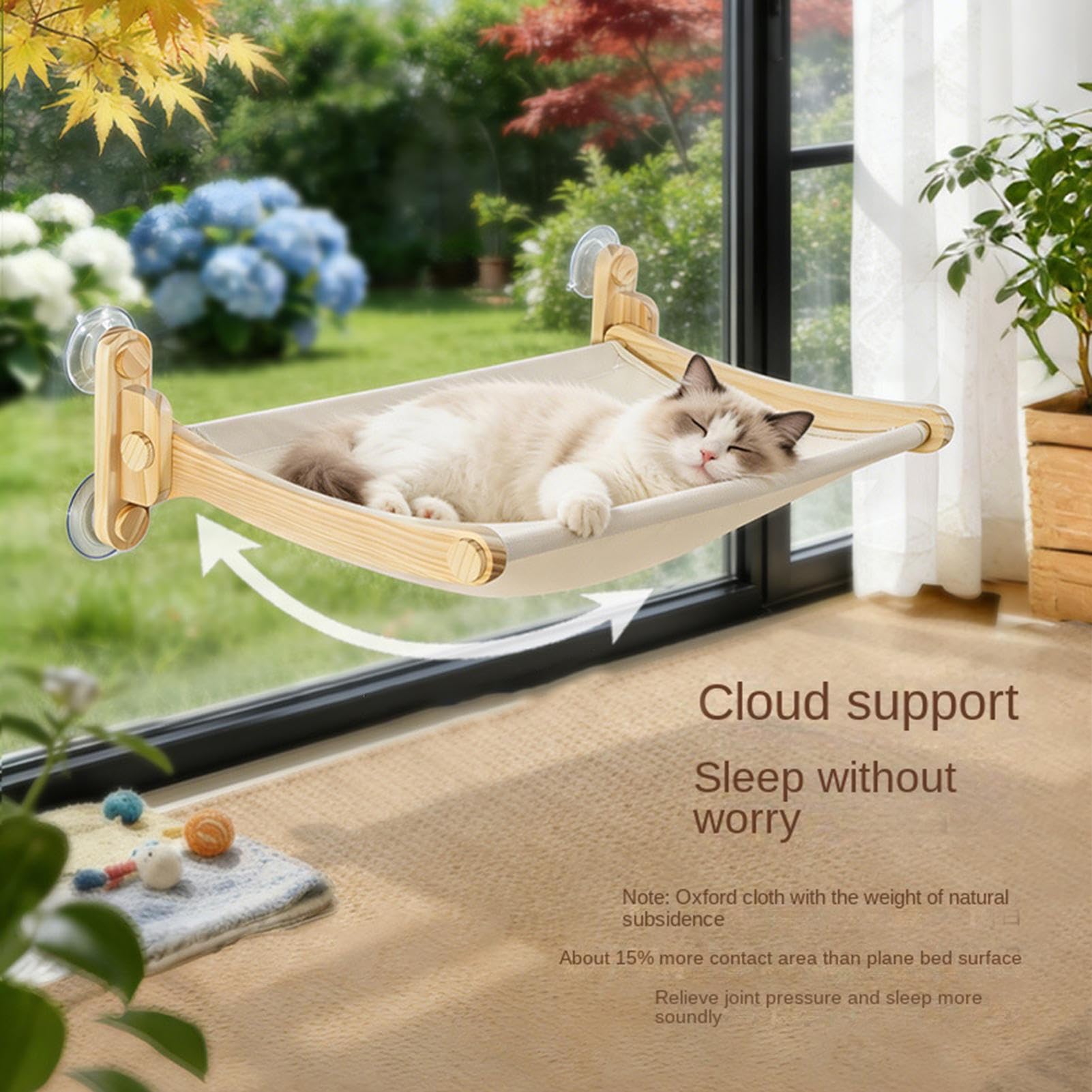 Da Finestra Per Gatti con Ventose per Gatti | Posatoio in Legno per Cuccioli di Gatto per Interni Casa Soggiorno Camera da e Angolo Appartamento