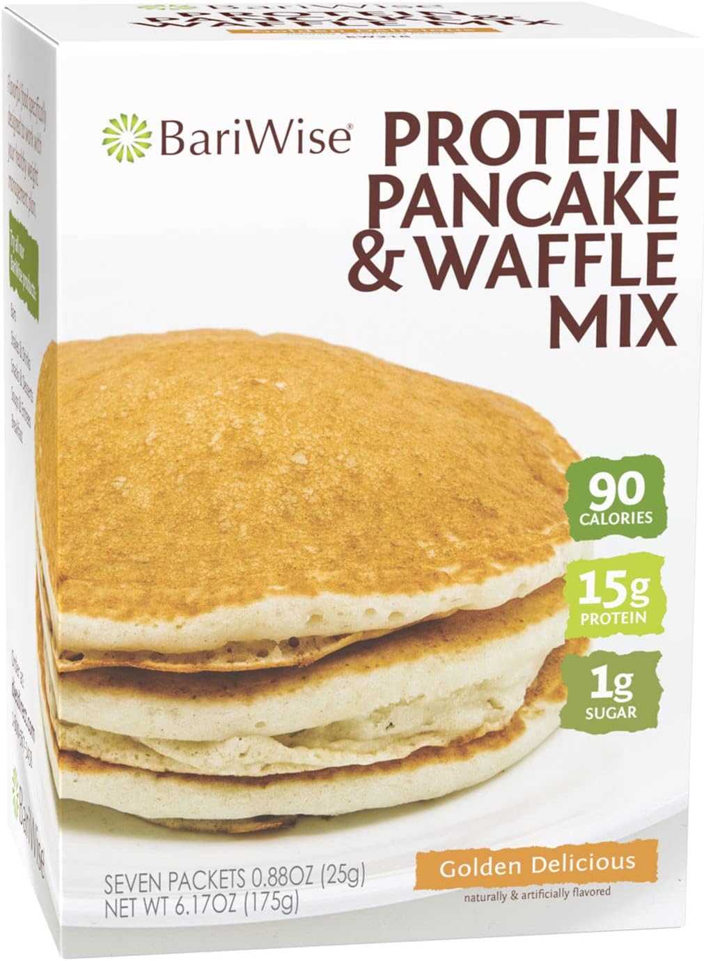 BariWise Protein Pancake & Waffle Mix, Golden Delicious, Low Sugar & Low Carb...