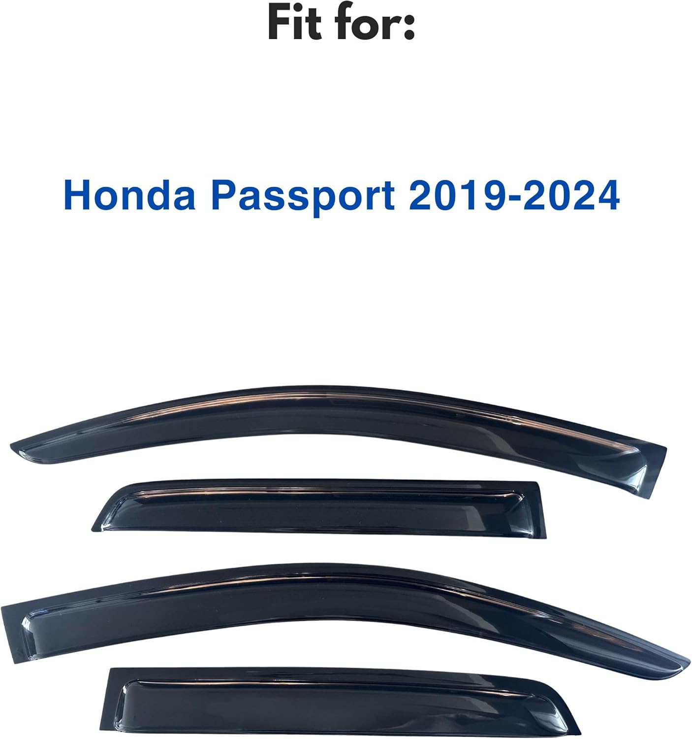 IG Window Visor Compatible with Honda Passport 2019-2024, Tape-On Rain Guard Side Vent Deflector, 2019 2020 2021 2022 2023 2024 2019-2024 Passport