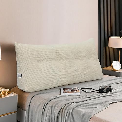 idee-home Almohada triangular para cabecero matrimonial, almohada de cuña para respaldo de cama de día, almohada de respaldo de lectura, cojín de