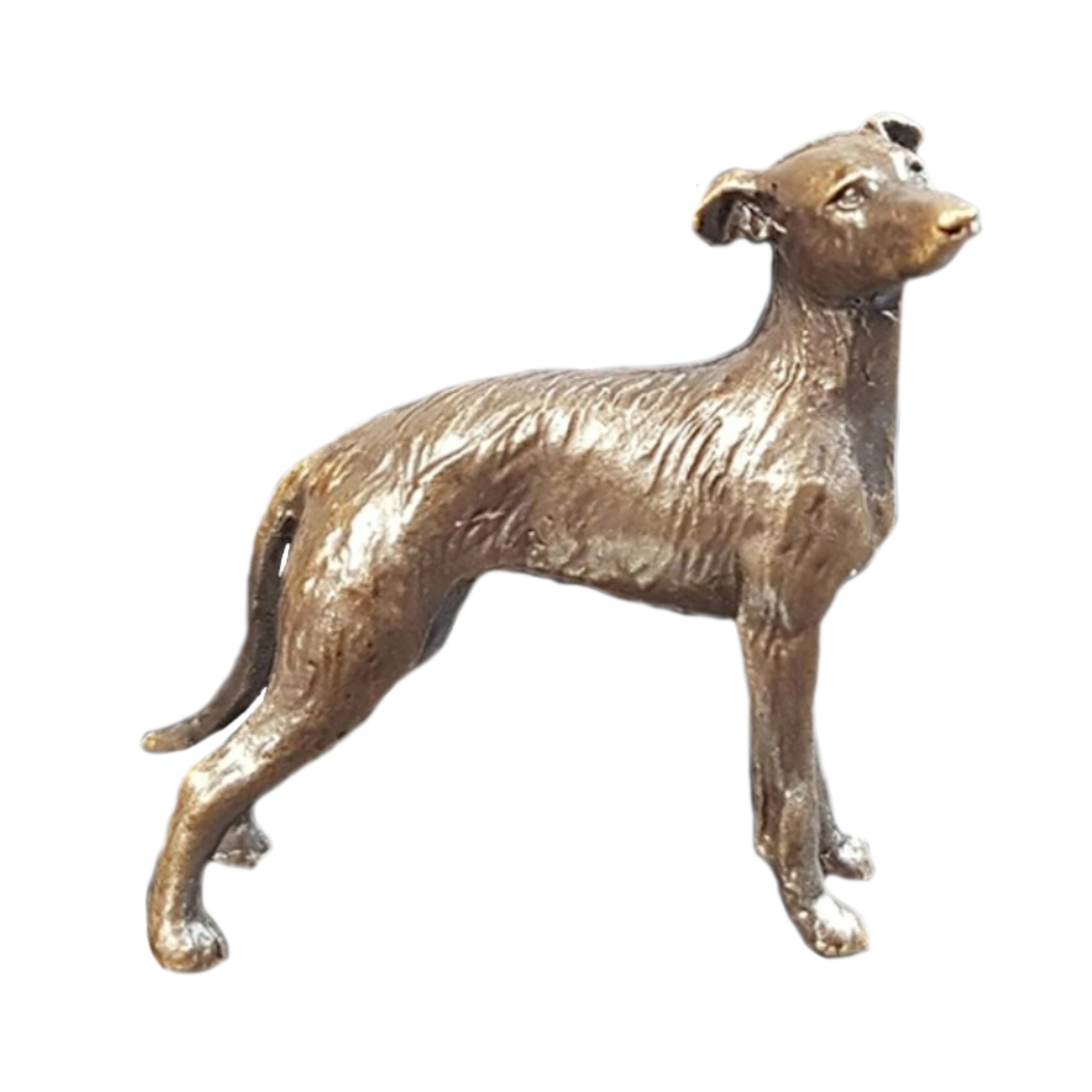 Marquise Jewellery Bronze Lurcher Dog - Bronze Miniature Figure - Butler & Peach.