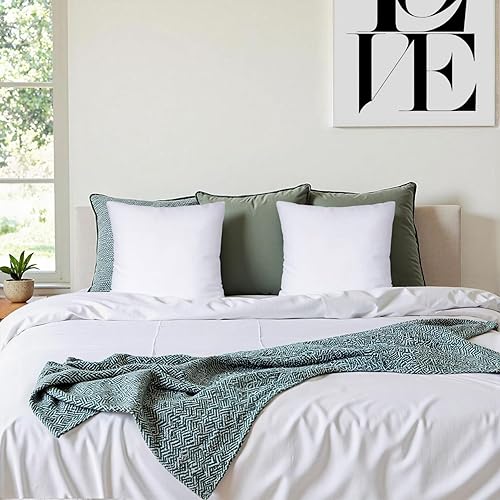 Miniatura 7 de MIULEE Juego de 2 rellenos de almohada de primera calidad, forma rectangular para cojín decorativo, cama, sofá, 16 x 26 pulgadas