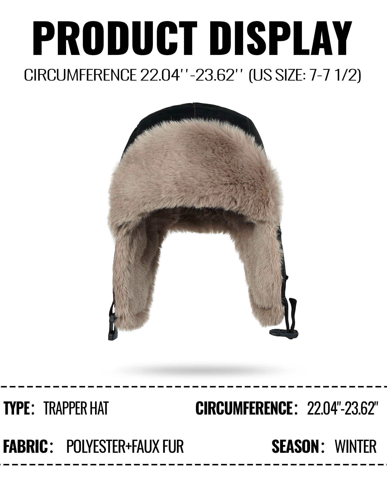 czapka, Czapka traperska zimowa, czapka lotnicza z nausznikami, ciepła typu bomber, termiczna uszanka(PL2509Gray)