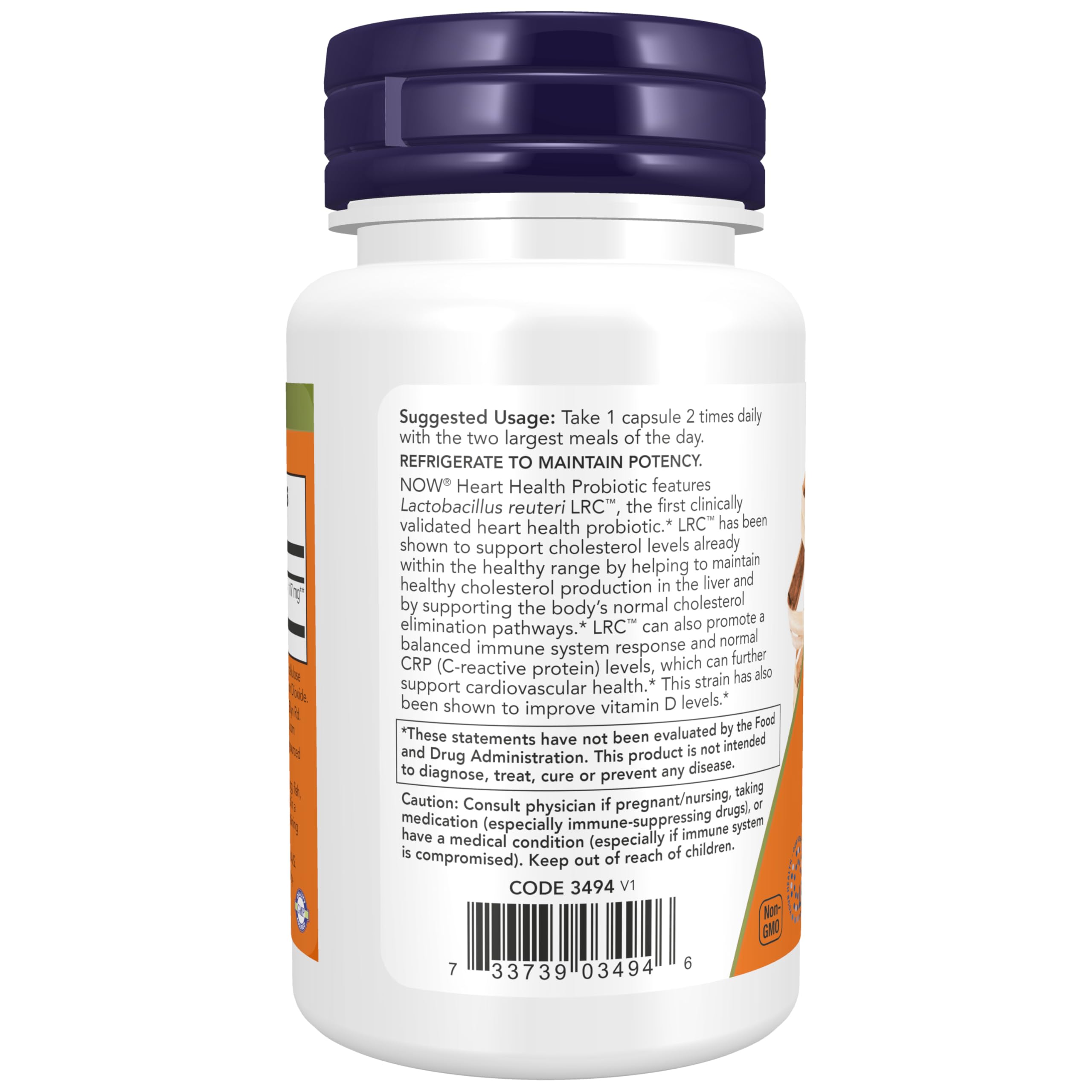 Now Supplements, Clinical Heart Health Probiotic, NCIMB 30242, 60 Veg Caps — Amazon image 3