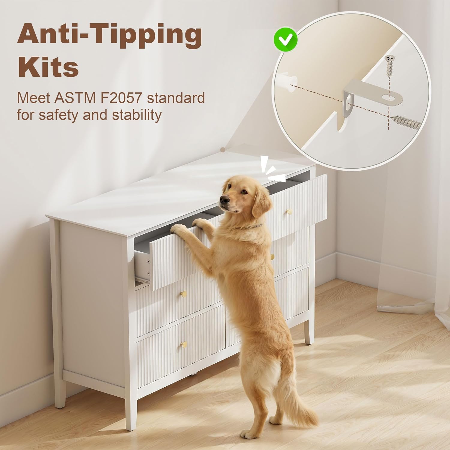 Anti-Tipping Kits for Dresser