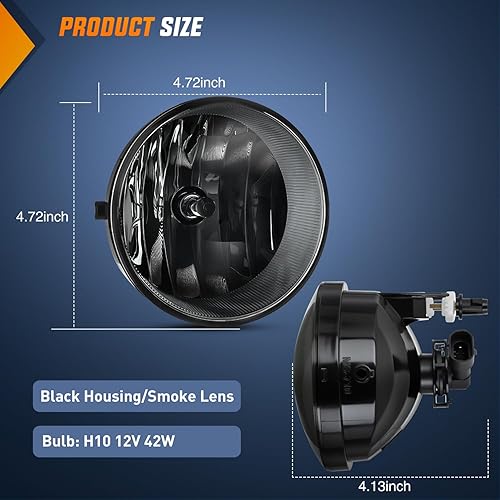 Miniatura 48 de Nilight Conjunto de luces antiniebla compatible con Toyota Tundra 2014, 2015, 2016, 2017, 2018, 2019, 2020 y 2021, lente transparente de repuesto