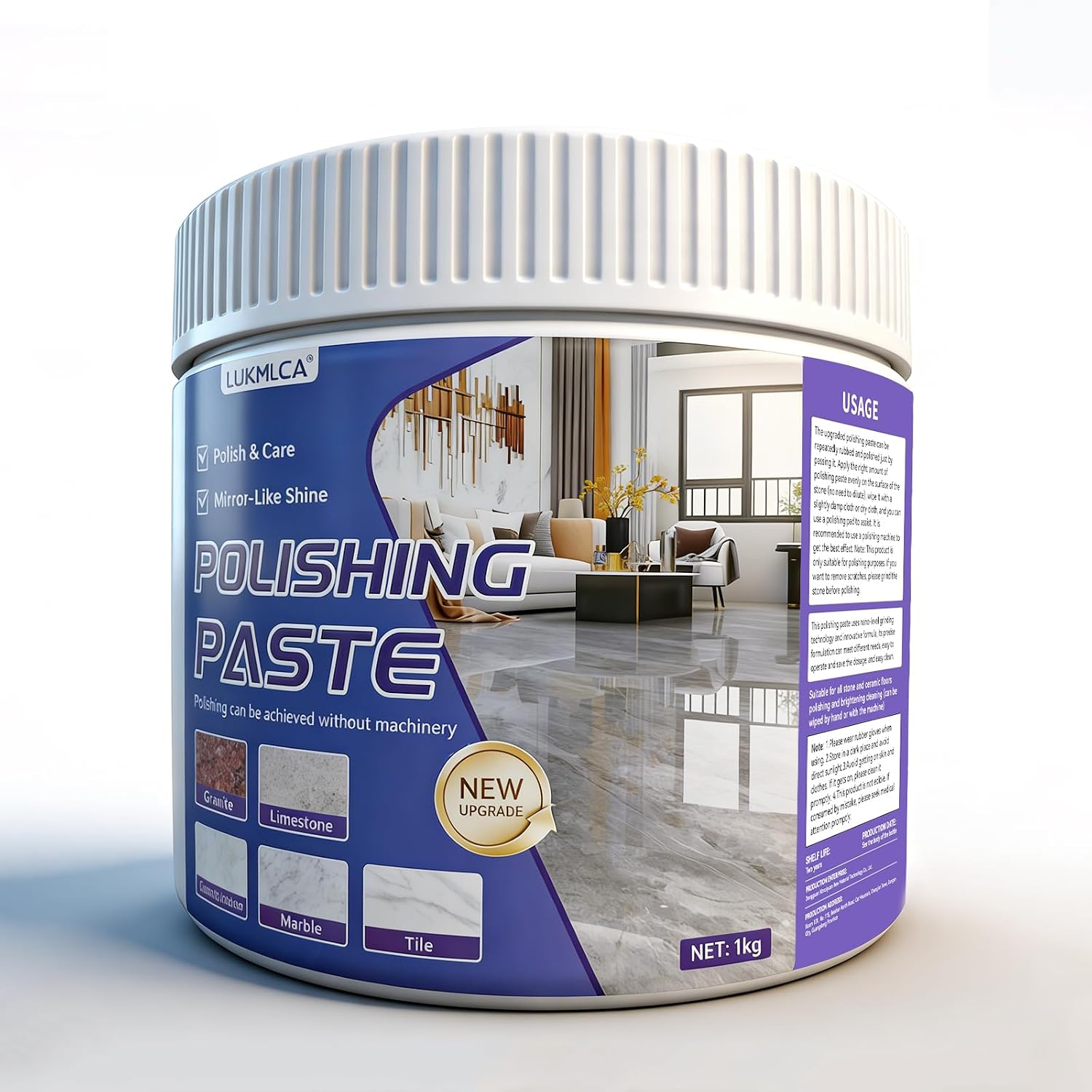 Marble Polishing Paste, Polish & Clean 2 in 1 - No Machine Needed | Granite Polishing Kit, Quartz Cleaner Countertop, Suitable for Marble, Granite, Quartz - Restores & Enhances Shine