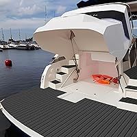 Vista 6 de KXKZREN Piso de Lancha de Espuma EVA Hoja de Cubierta de Teca Sintética Alfombra Marina Antideslizante Alfombra de Lancha Autoadhesiva para Lanchas