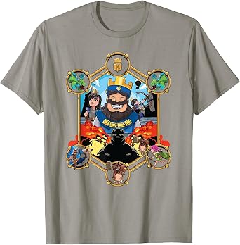 Clash Royale King Surrounded by Characters Royal Portrait T-Shirt