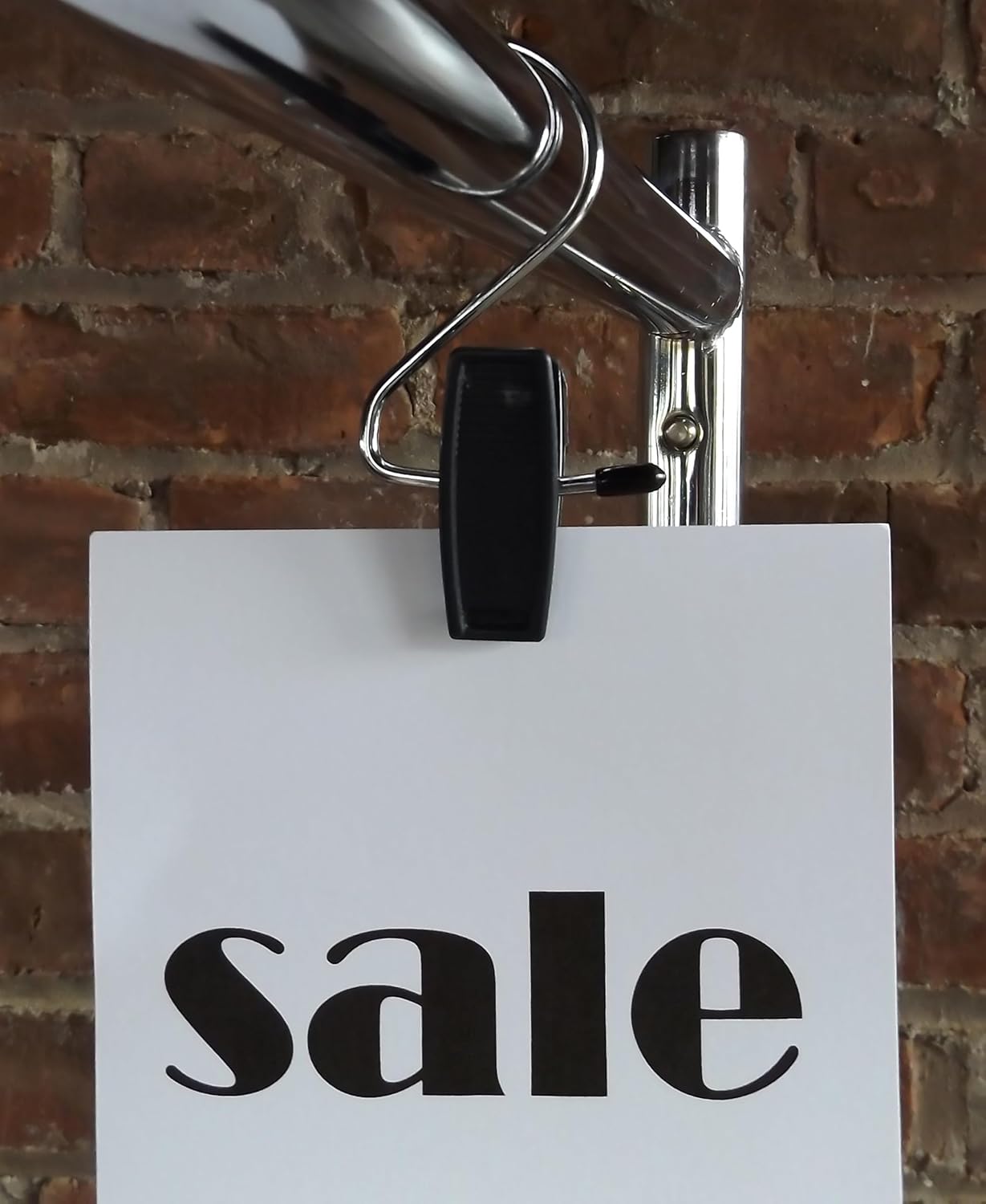 NAHANCO 610B Hang All Black Plastic Clip, with Chrome Hook, 4-1/2" (Pack of 100)