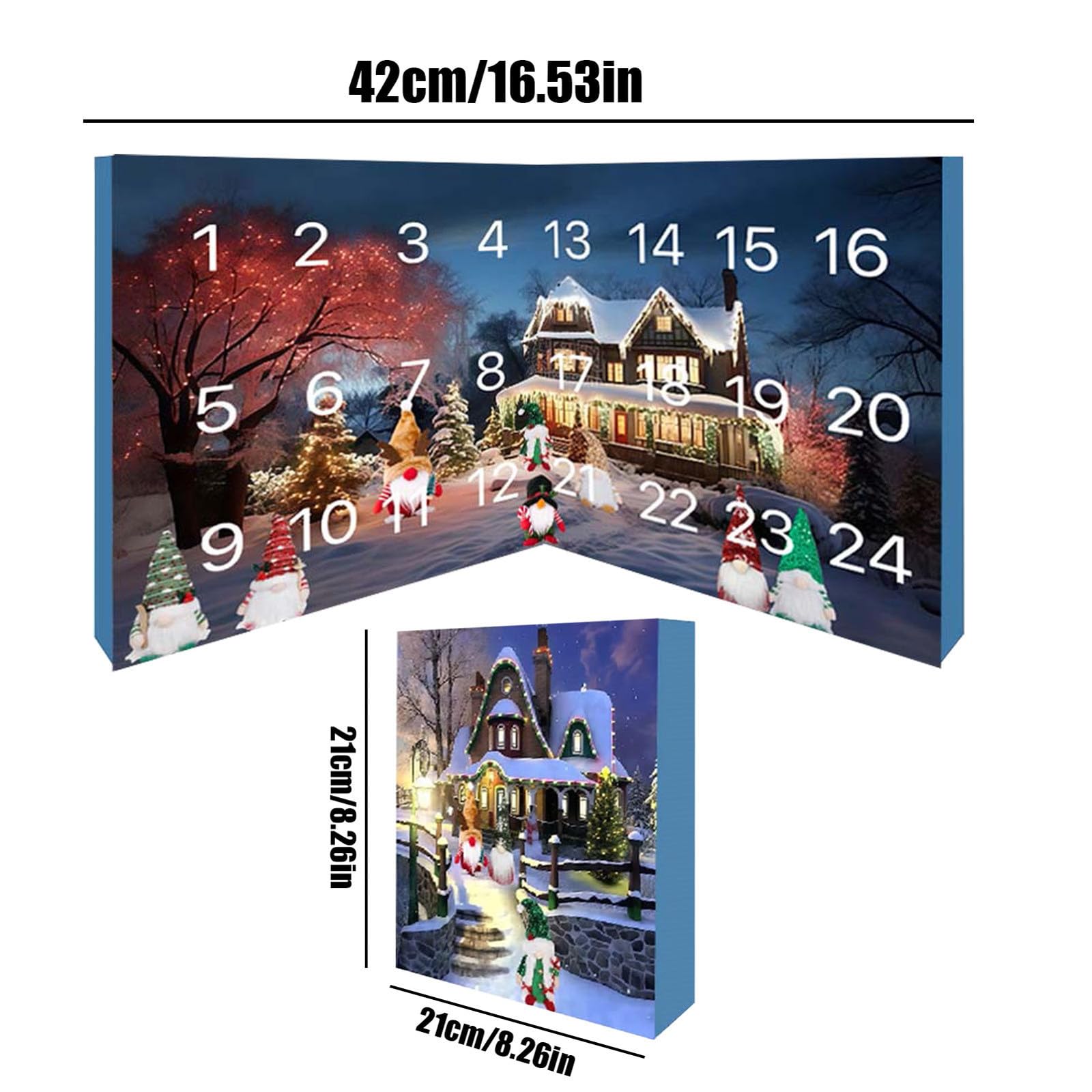 Calendario dell'avvento 2025 con gnomo e 24 gnomi di peluche, calendario dell'avvento di Natale, decorazioni natalizie, regali per bambini, ragazzi, adulti, uomini (bianco)