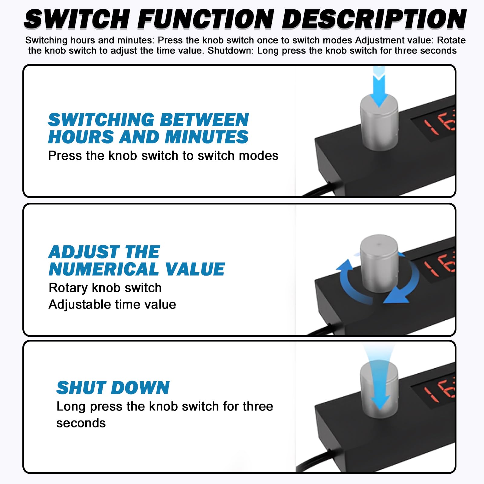 2 sztuki 5 V 2 A USB programator czasowy, kabel przełączający USB, 24 h, regulowana i automatyczna funkcja wyłączania, cyfrowy timer do urządzeń gospodarstwa domowego i ładowarek, 2 sztuki