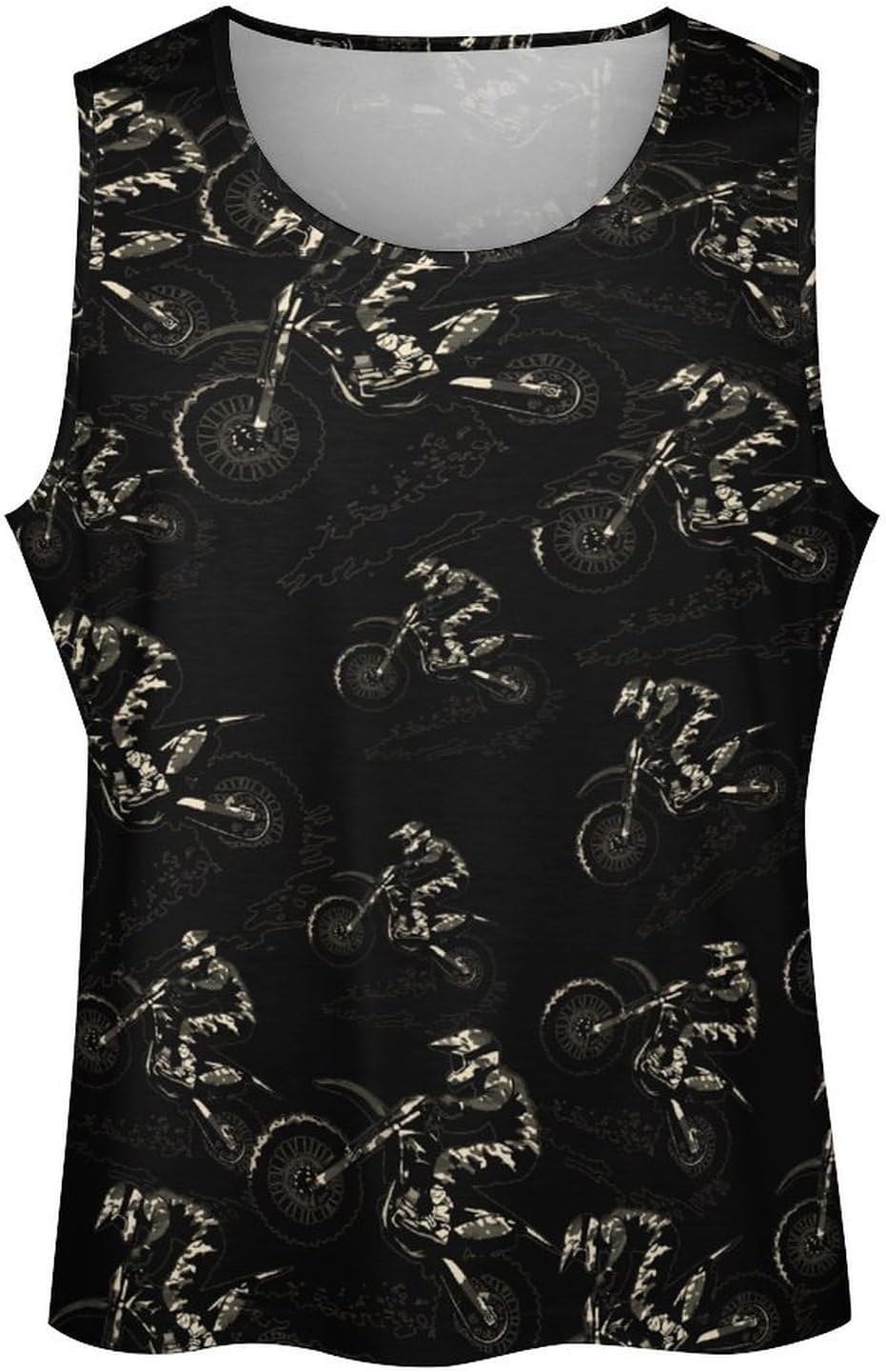 Motocross Dirt Bike Racing Camouflage Men's Tank Tops Sleeveless Muscle Shirts for Men Vest