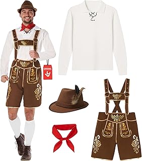 Lederhosen Men Costume, Oktoberfest Costumes Mens, German Festival Costume, Halloween Costumes for Men