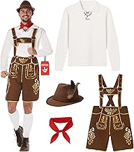Morph Lederhosen Bavarian Men's Costume German Oktoberfest Costume Traditional Outfit for Festive Celebrations