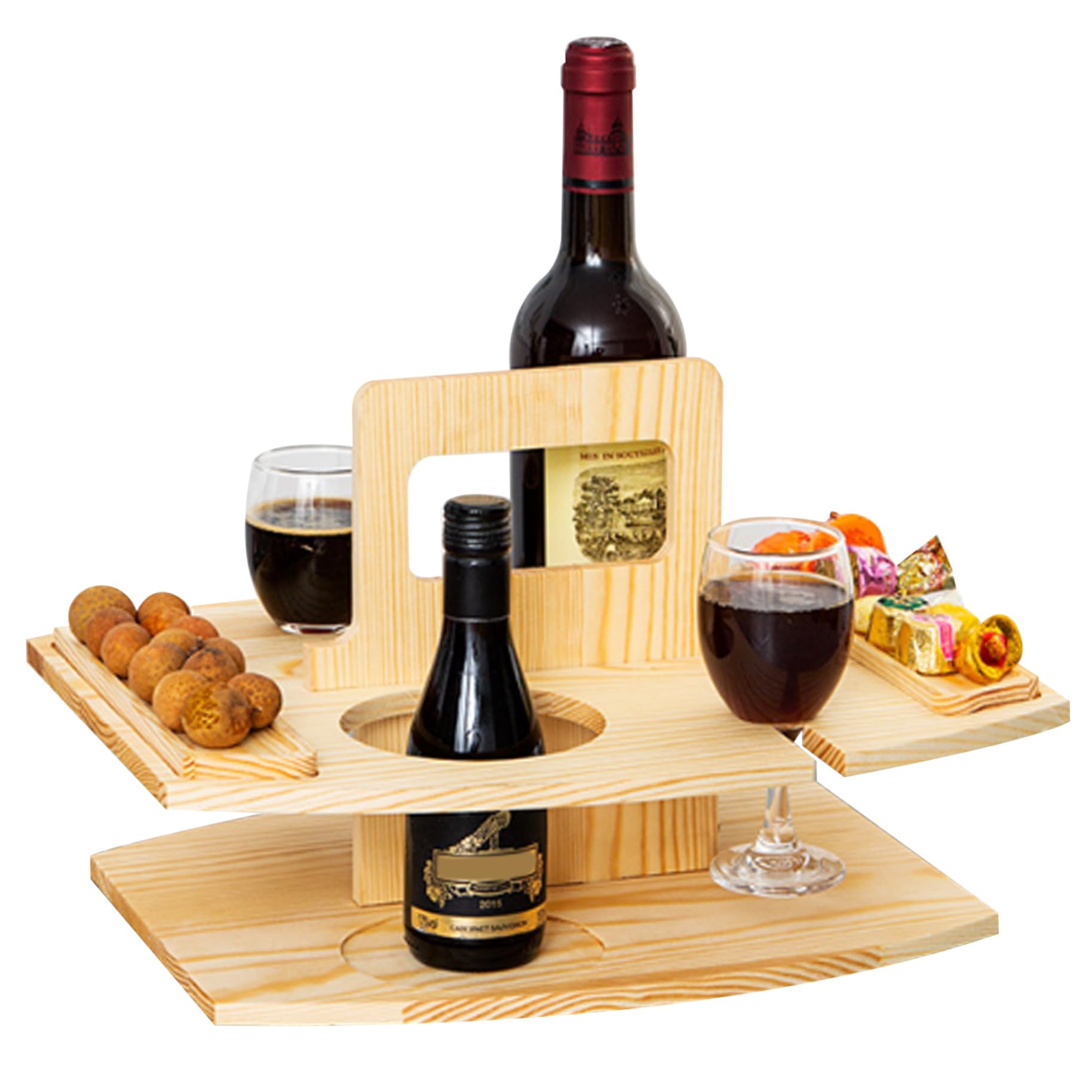 Table de pique-nique portable en bois évitez les verres renversés dans l'herbe