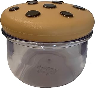 Joie – Mini Bote Recipiente Guarda Galletas para Llevar – ABS Libre de BPA – Marrón/Transparente