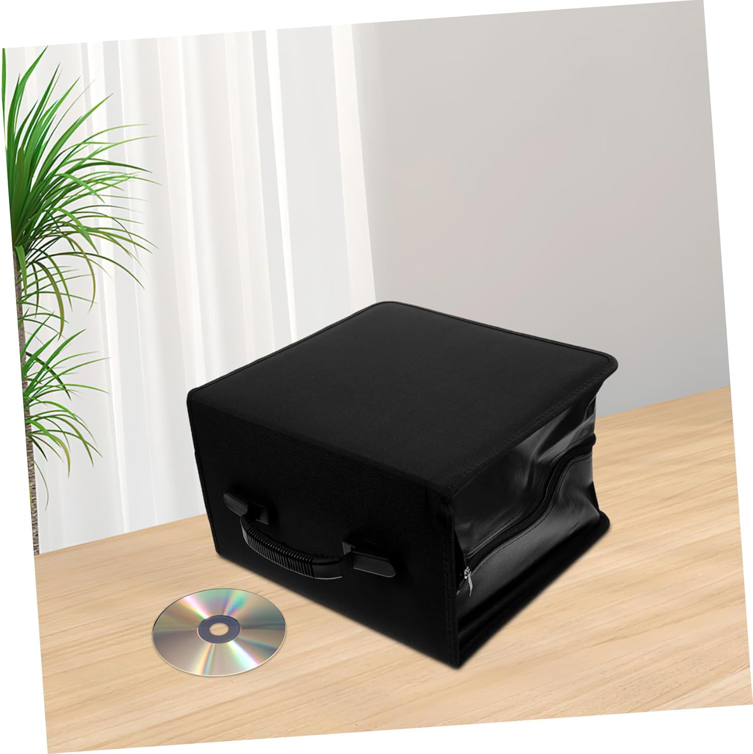PRETYZOOM High Capacity Disc Pu Cd Storage Case Portable and Functional Disk Organizer for Home and Car for Easy Access and of and DVDs