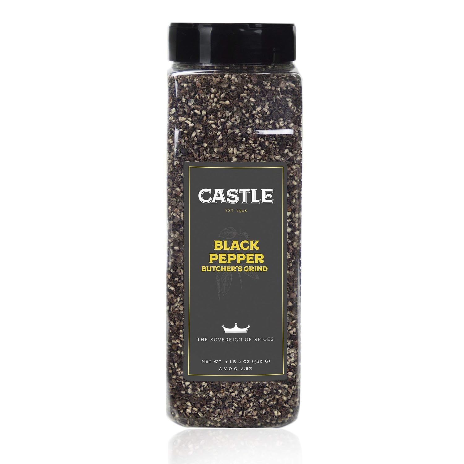 Castle Foods Butcher's Grind Black Pepper Cracked, 1 lb