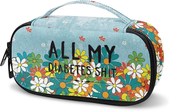 Rnyleeg Insulin Travel Case Hipper Flower Insulin Bag for Women Diabetic Supplies Storage All My Diabetes Shit